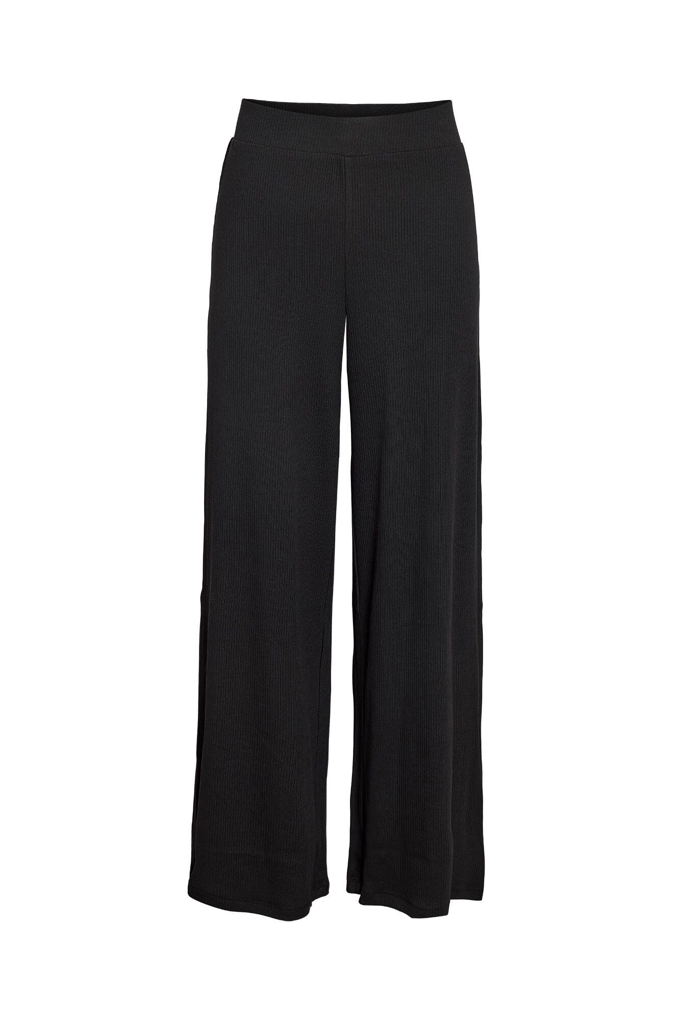 Noisy May Cal&ccedil;a wide leg em malha canelada