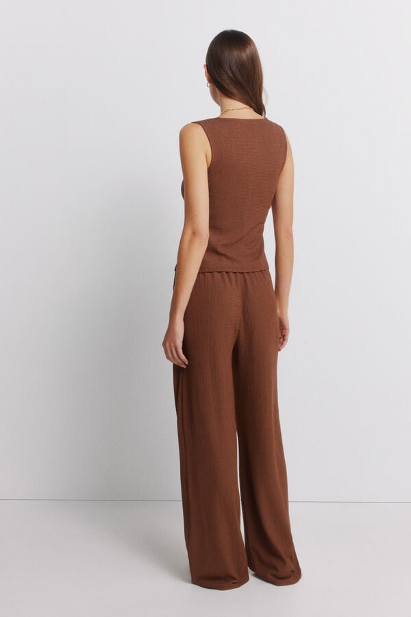 Springfield Wide long trousers nude