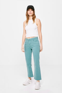 Springfield Jeans Kick Flare Eco Dye vert