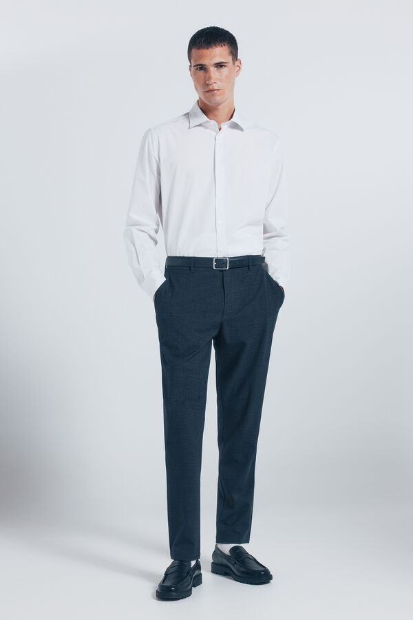 Springfield T-shirt popelina riscas azul