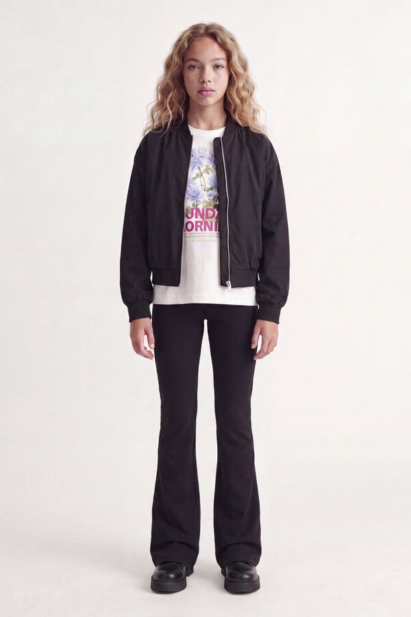 Jack & Jones Girl Basic flare trousers noir