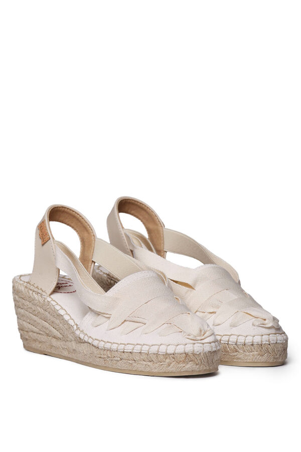 Toni Pons Wedge espadrille with ties beige