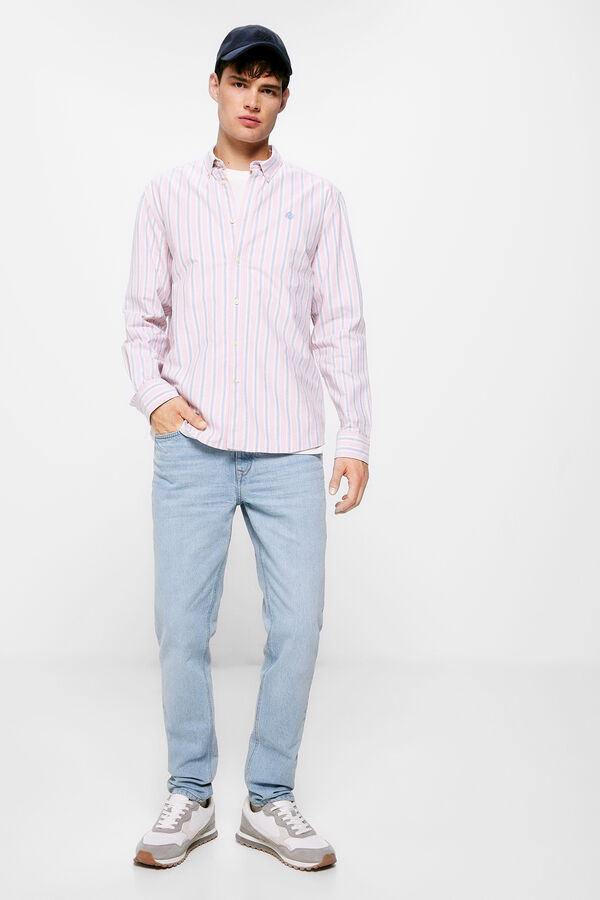 Springfield Striped Oxford shirt  pink
