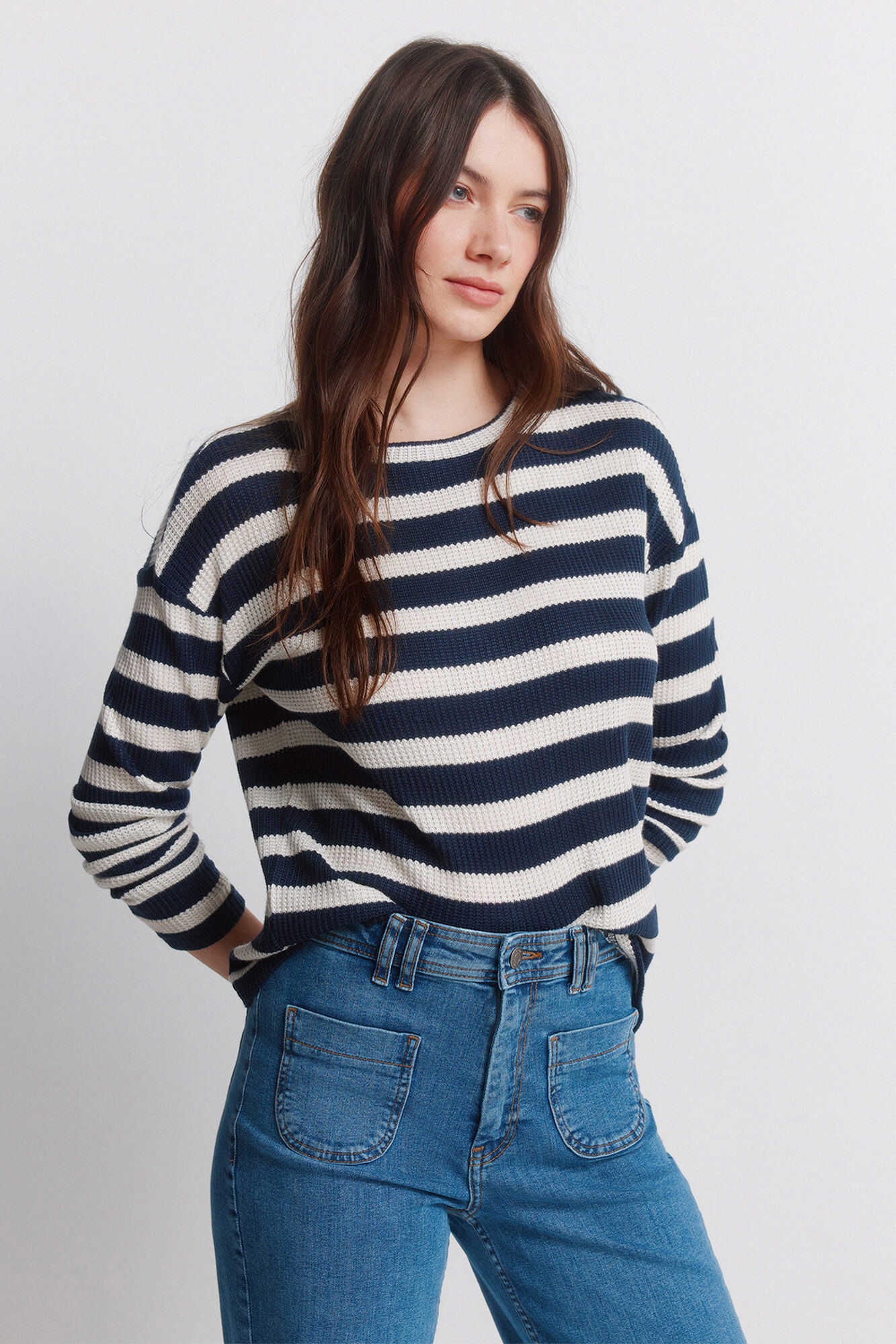 Springfield Striped thin long sleeve jumper