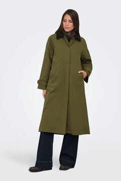 Only Abrigo estilo gabardina tostado