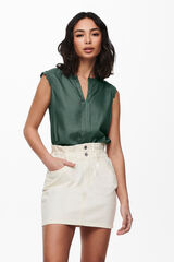 Only Long sleeveless top green