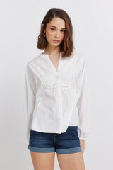 Springfield Embroidered long sleeve blouse printed