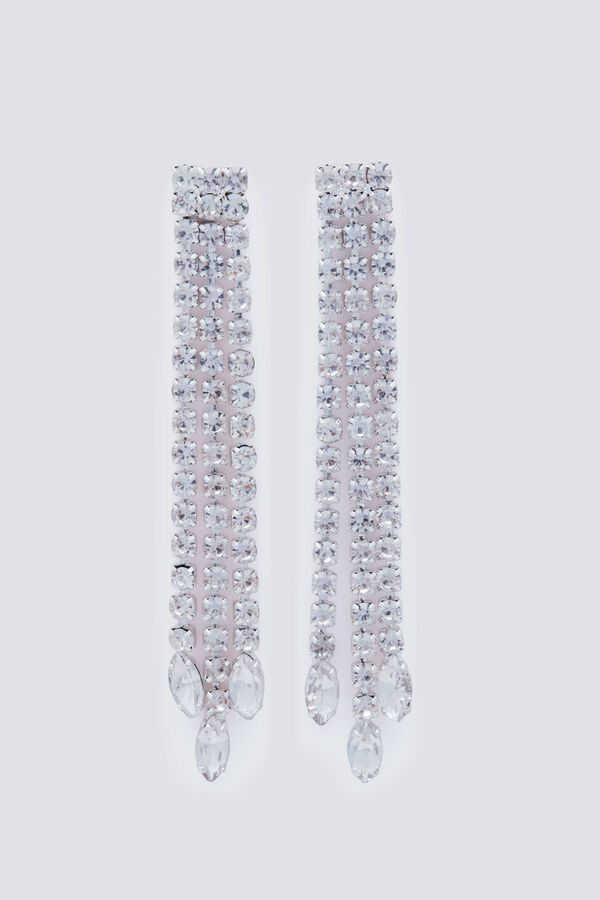 Springfield Cascade earrings with shiny stones grey