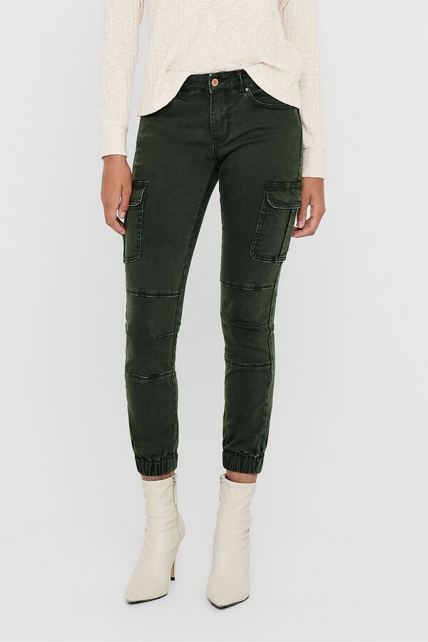 Only Slim fit cargo trousers green