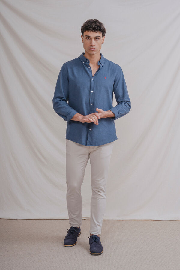 Celopman Linen shirt blue