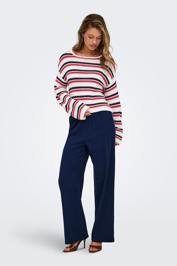Only Striped jumper brown