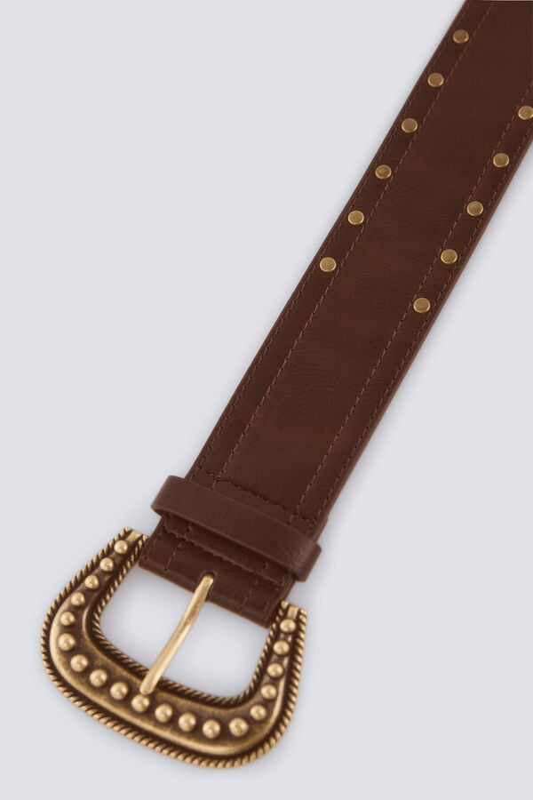 Springfield Studded wide belt nude
