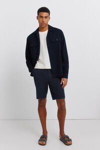 Springfield Dobby linen comfort fit Bermuda shorts