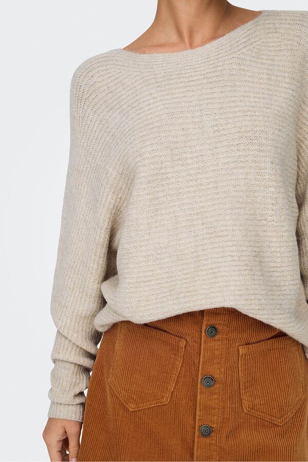 Only Camisola com gola gola cru