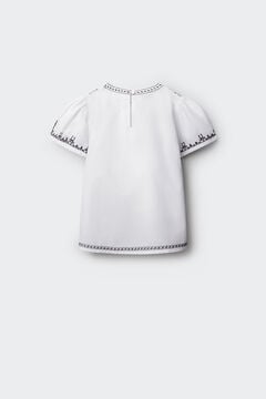Springfield Kids Blusa blanca bordados ni&ntilde;a