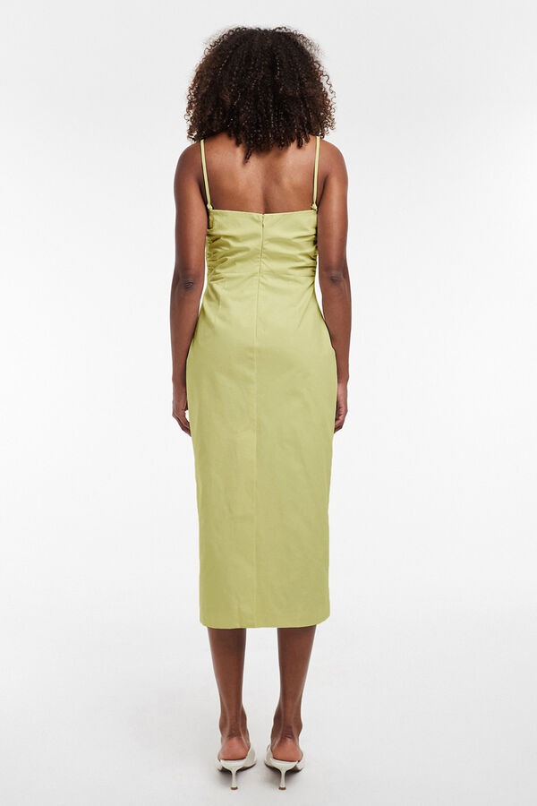 Topshop Strappy midi dress green