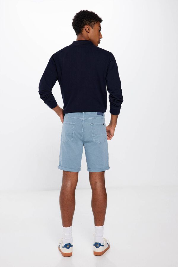 Springfield Coloured slim fit Bermuda shorts blue