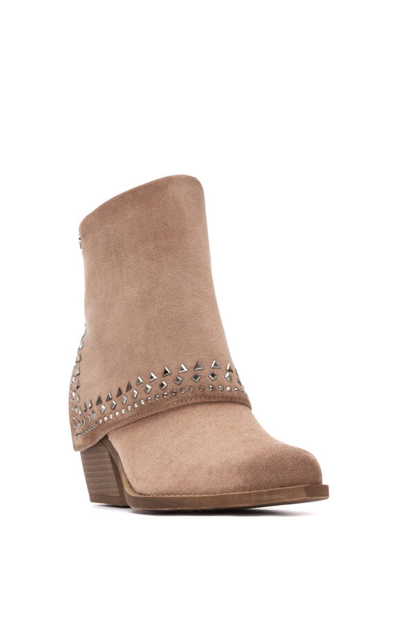 XTI Bota Campera com tachas bege