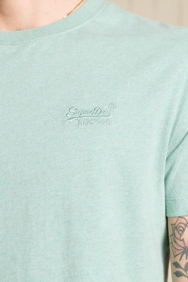 Springfield T-shirt de algodão orgânico com o logótipo Vintage Logo bordado mix azul