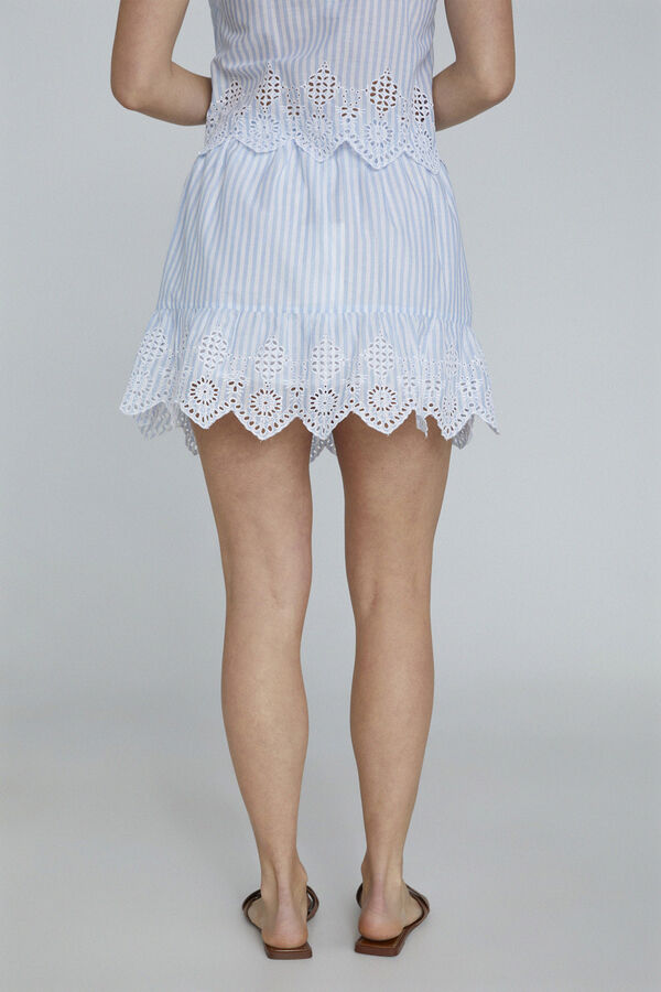 Springfield Short broderie anglaise skirt white