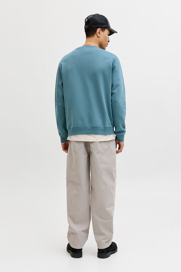 Jack & Jones Sudadera b&aacute;siga logo turquesa
