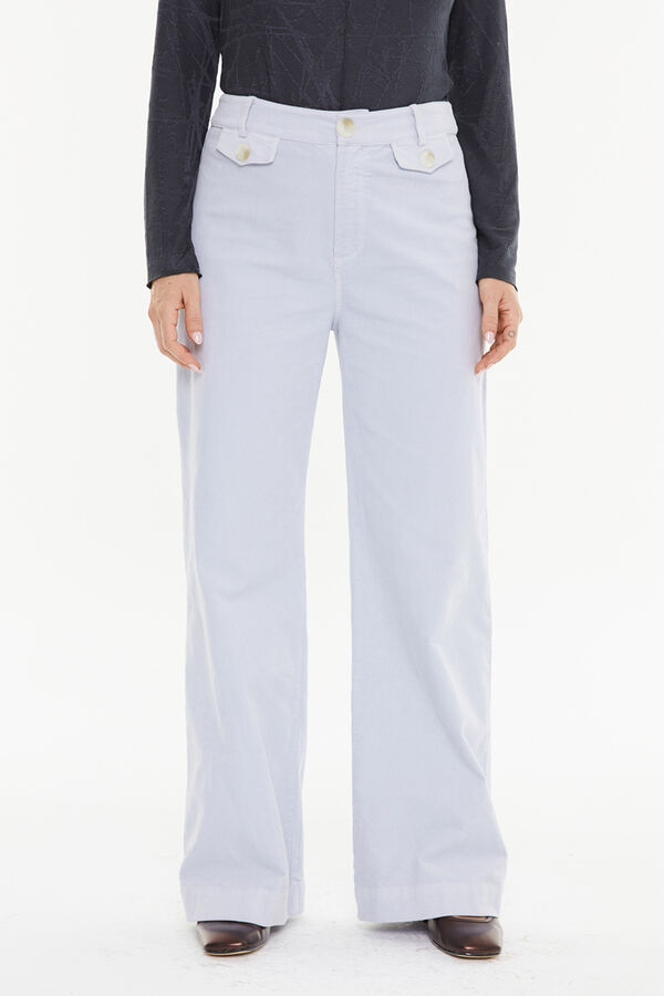 System Action Pantalón micropana marfil