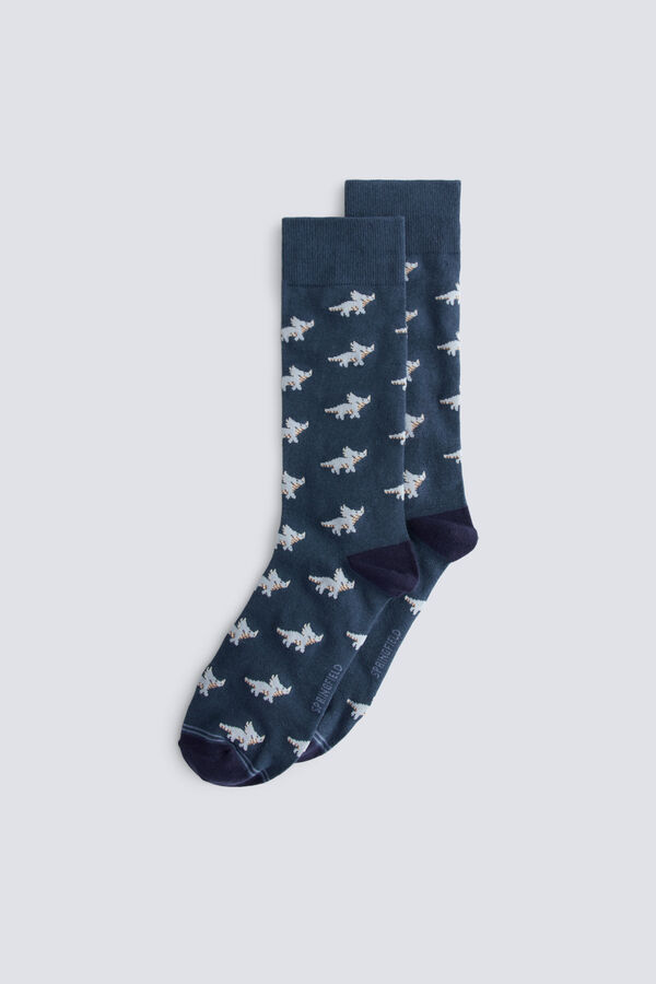 Springfield Shark cotton socks blue