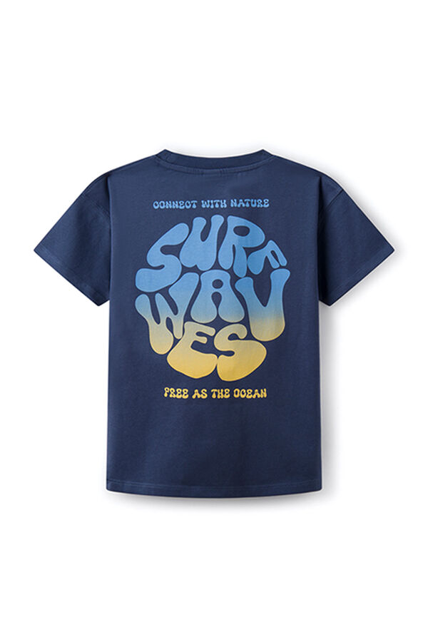 Springfield Camiseta dip dye niño estampado azul