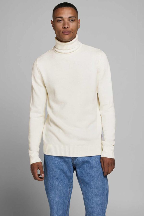 Springfield Sustainable high neck jumper blanc