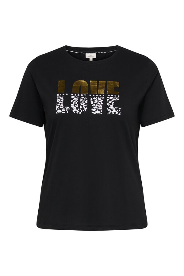 Only Carmakoma T-shirt de manga curta tamanho grande preto