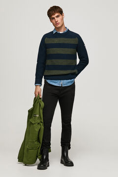 Springfield Marley Two-Tone Striped Jumper navy
