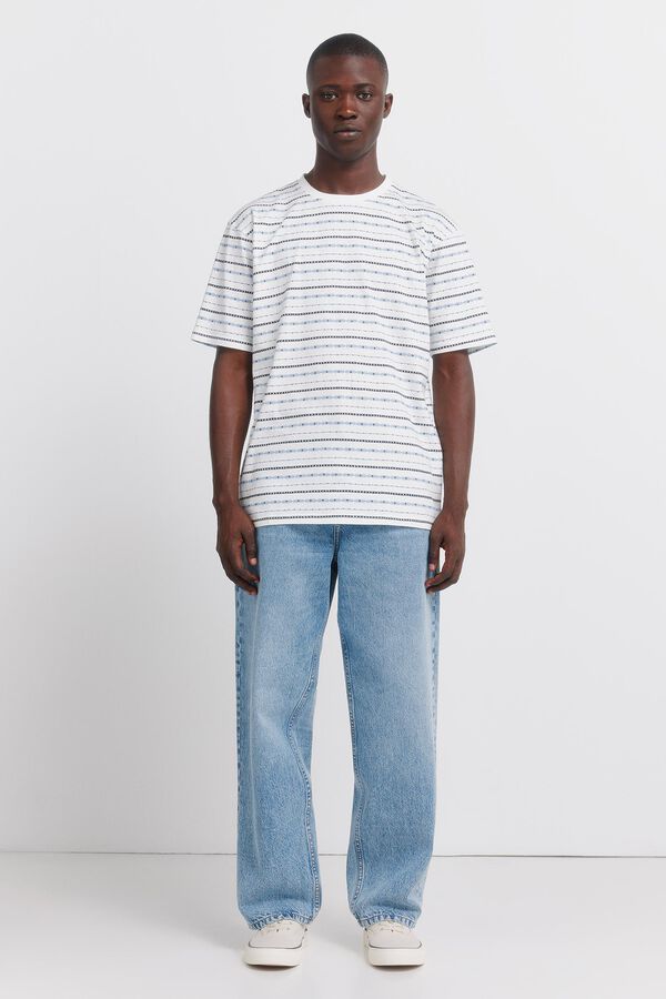 Springfield Basic T-shirt Aop beige