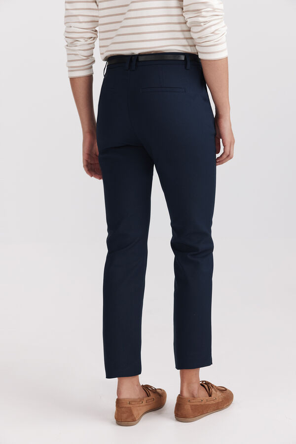 Springfield Cal&ccedil;as chino com cinto el&aacute;stico azul