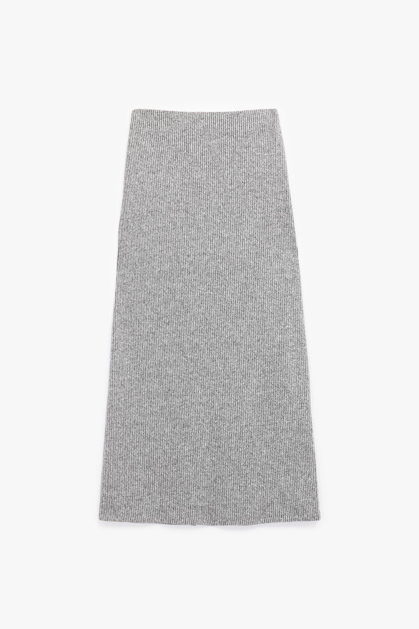 Koton Falda con abertura gris