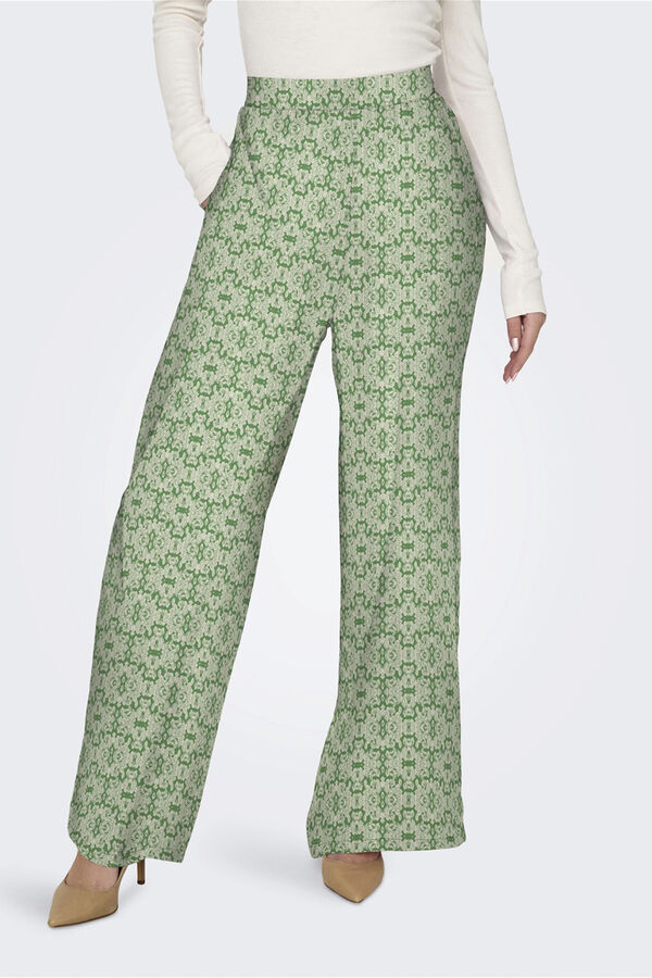 Springfield Wide-fit long trousers green