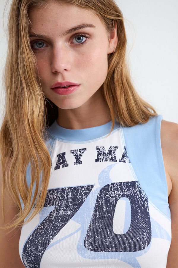 Balmohk Printed tank top blue