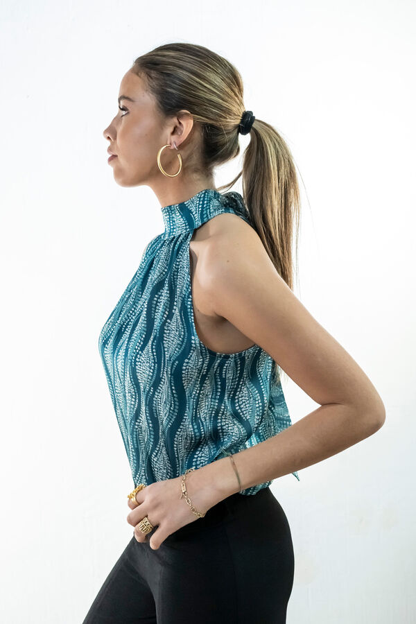 Cul Sac Camisa gola halter verde