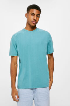 Springfield Colour washed T-shirt blue