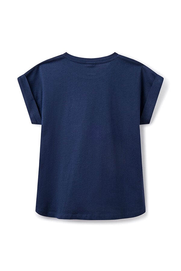 Springfield T-shirt Flower Market menina azul aço