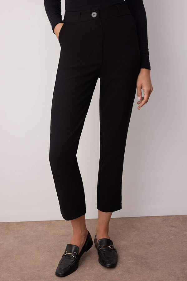 Trendyol Pantal&oacute;n b&aacute;sico negro