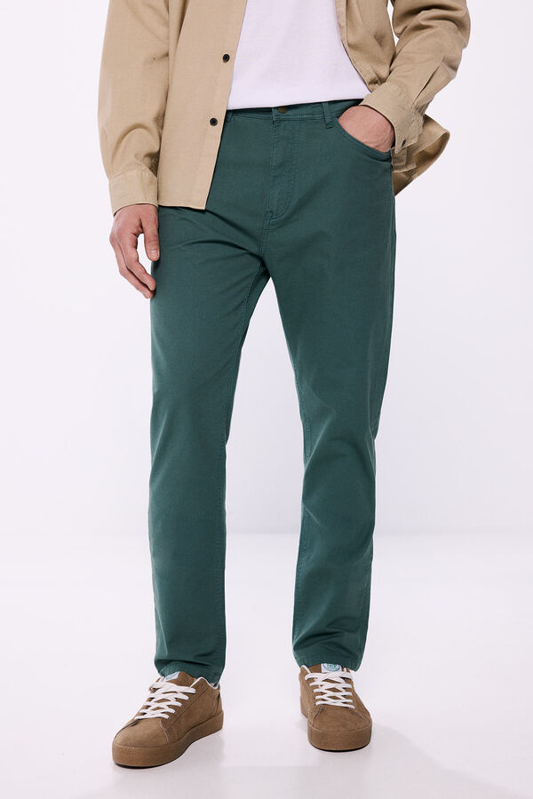 Springfield Slim fit coloured trousers green