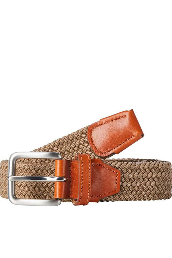 Jack & Jones Cinto entran&ccedil;ado el&aacute;stico  cru