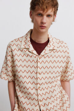 Springfield Printed jersey bowling shirt