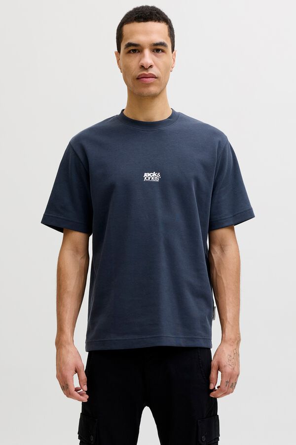 Jack & Jones Logo regular fit T-shirt blue