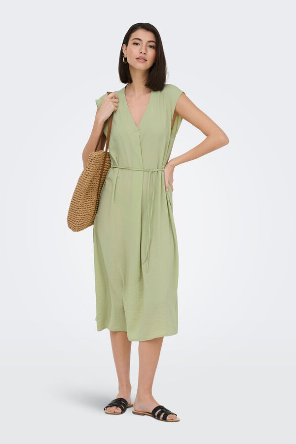 JDY Fluid midi dress green