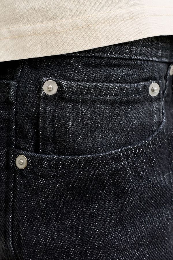 Jack & Jones Relaxed-Denim-Bermudas Schwarz