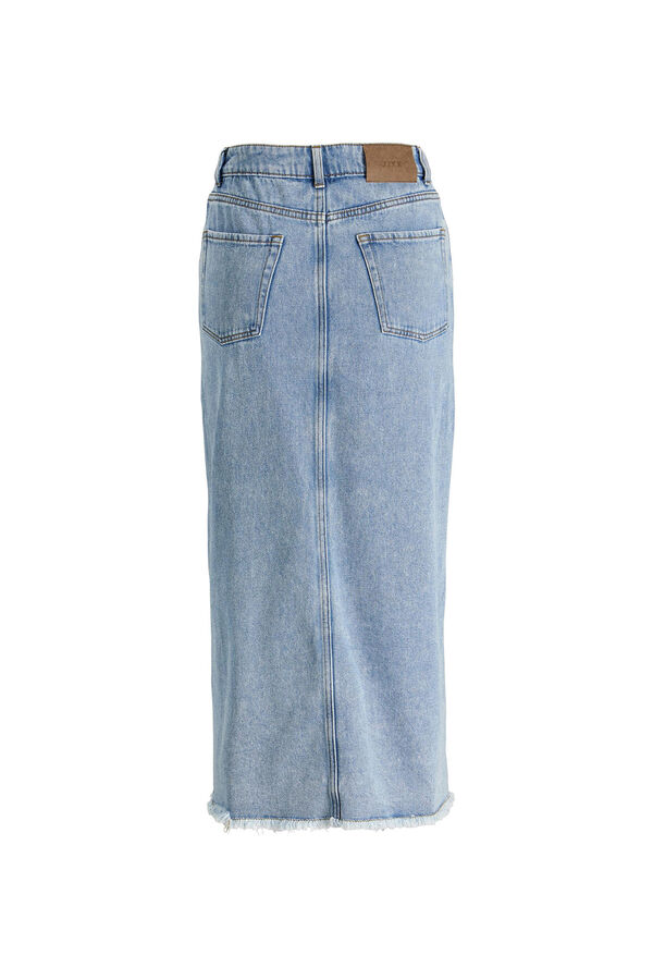 Springfield saia jeans longa mix azul