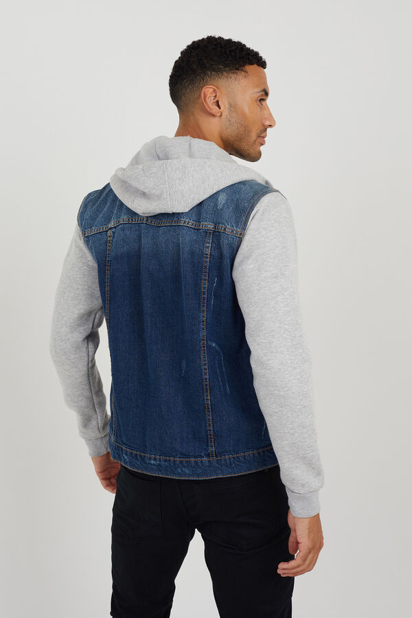 Springfield Combined hooded denim jacket bluish