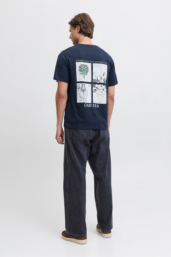 JJ REBEL T-shirt with back print blue