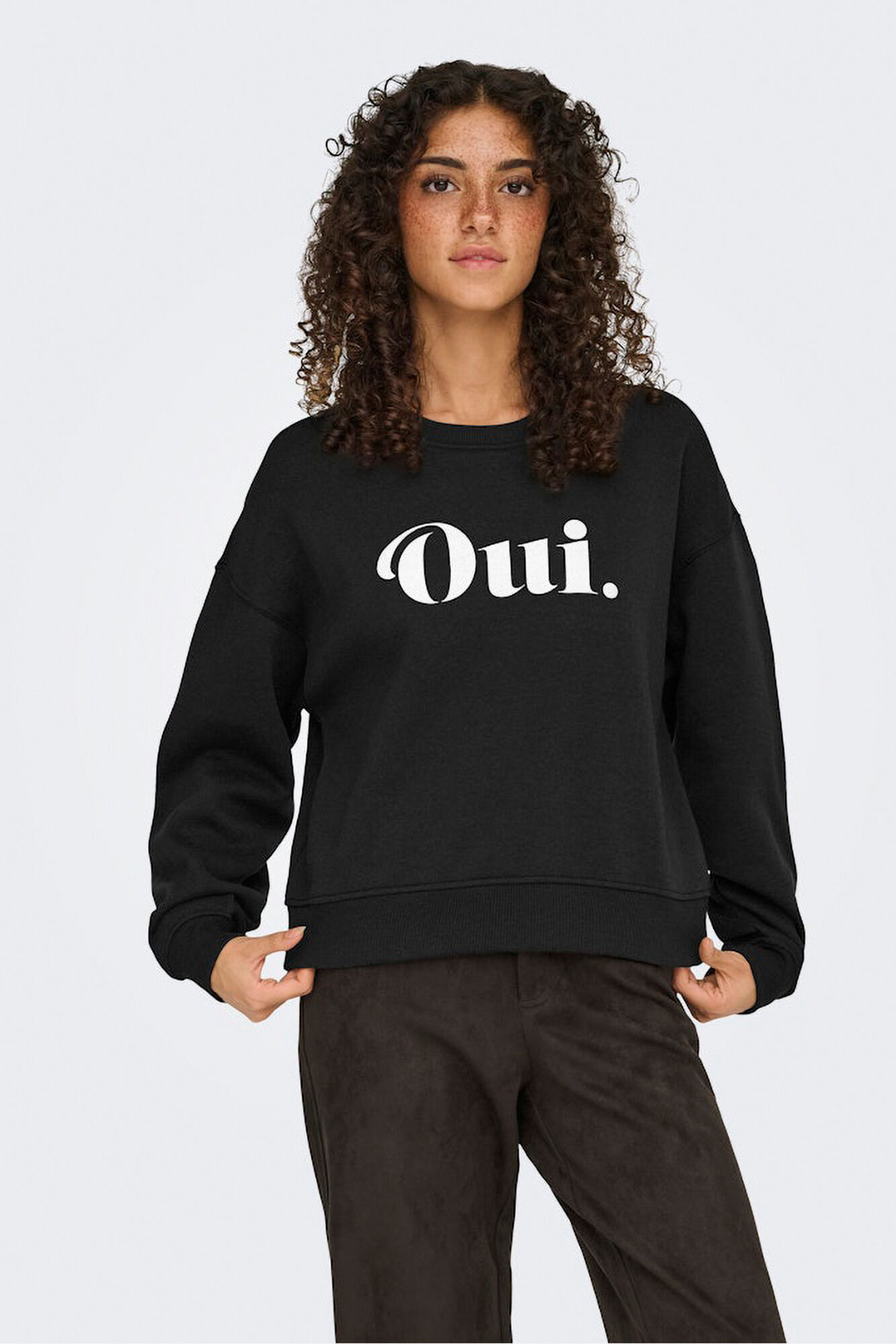 Only Sudadera texto frontal